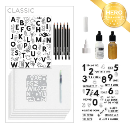 Altenew Acrylic Marker Set & Color-By-Number Sheets Bundle